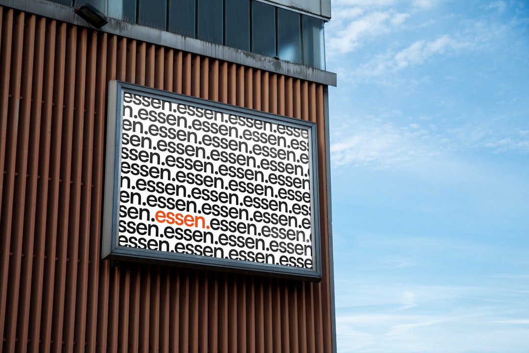 Accessible digital signage with clear readable design in office